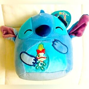 Disney Squishmallow Kellytoy 8” Plush Disney Stitch & Scrump Fall 2024 NWT